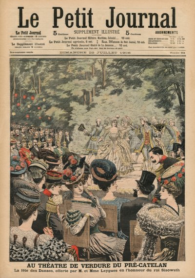 Open-air Theatre at the Pre-Catelan, Dance Festival Presented by Georges Leygues in Honour of Sisowath, King of Cambodia, Front Cover Illustration of 